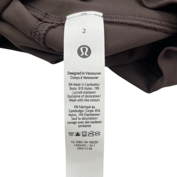 Lululemon Nulu Slim-Fit High-Rise Skirt Espresso Size 2 - Picture 8 of 9